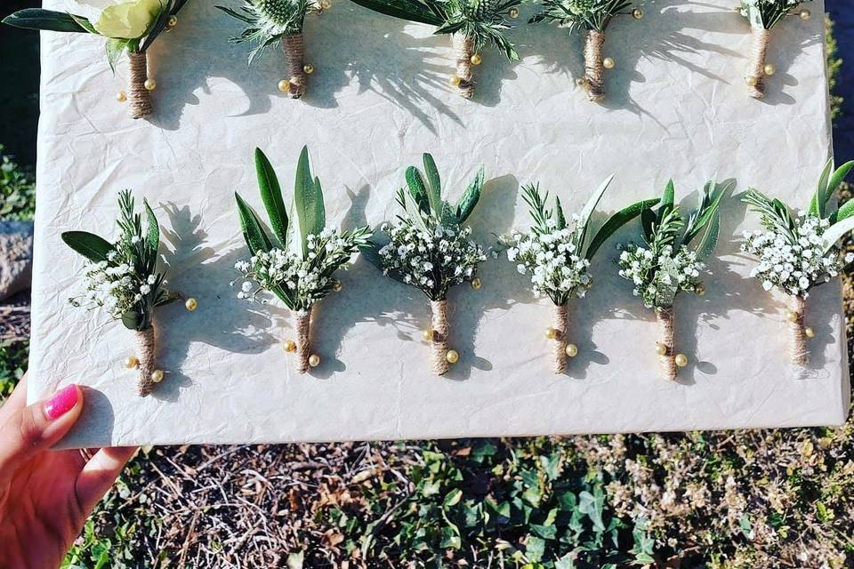 Boutonnière marié témoin, papa