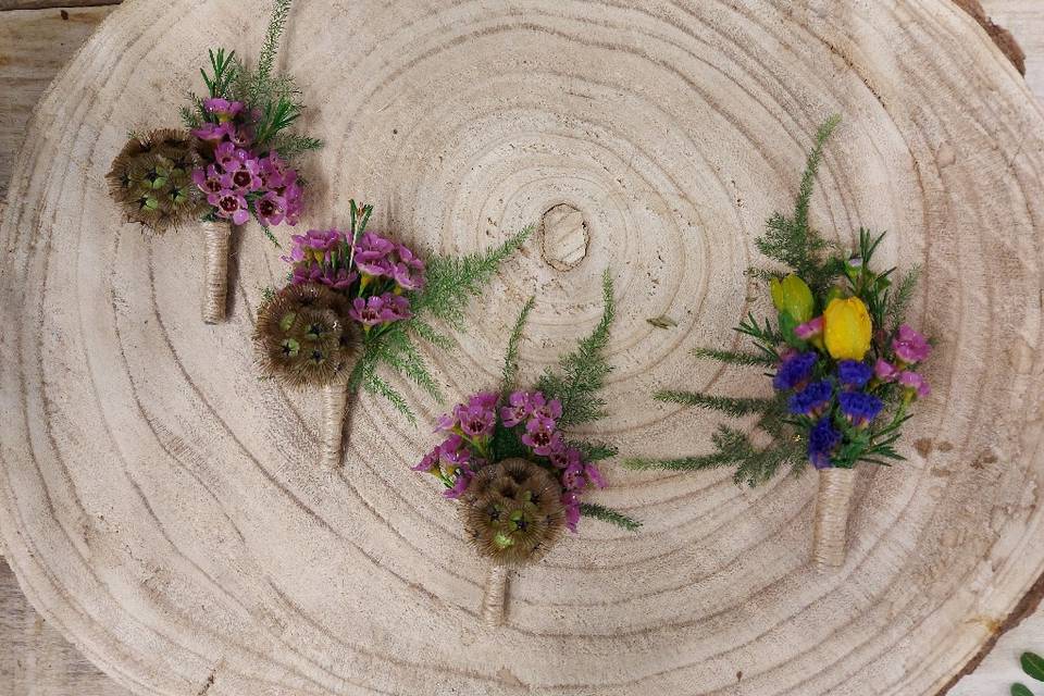 Boutonnière marié & témoins