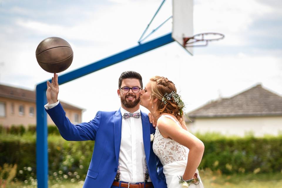 Couple basketteurs