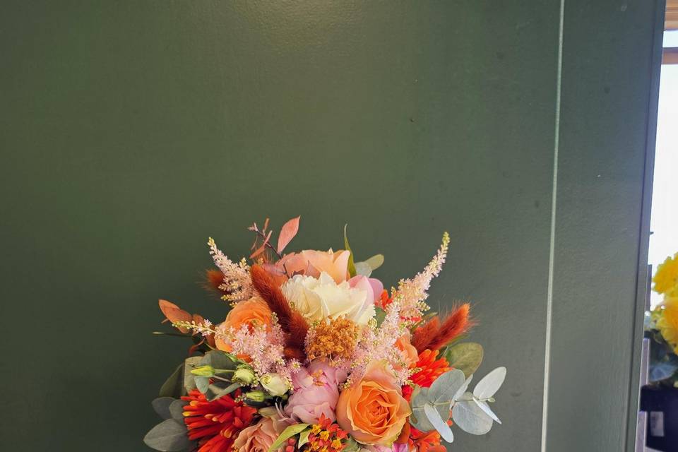Bouquet de mariee flou