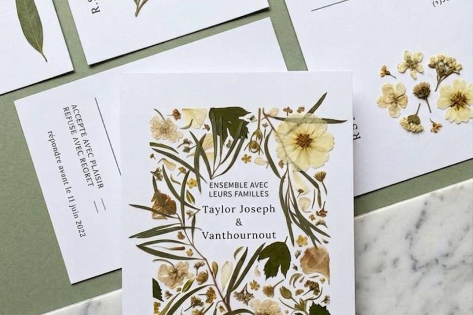 Carte remerciement belimatelie