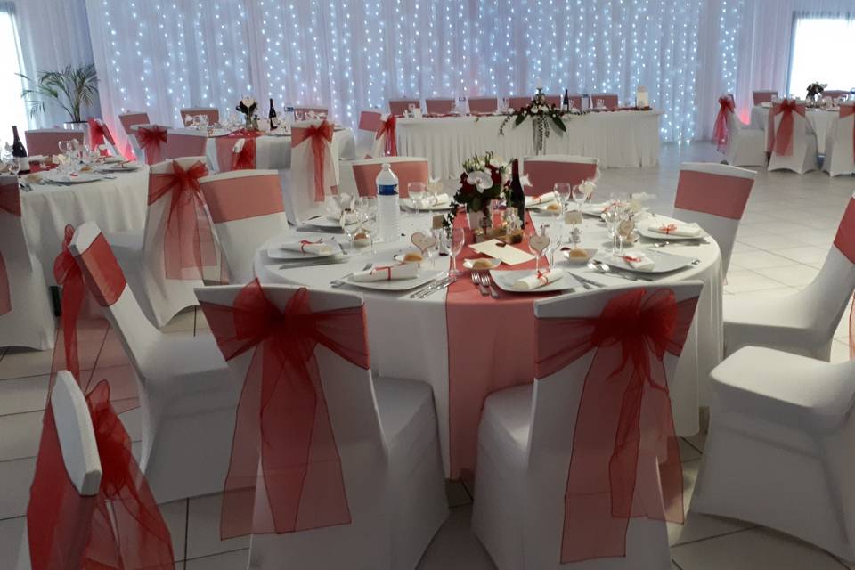 Mariage argent et rose