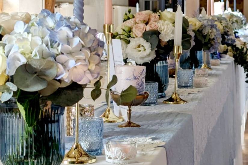 Détail déco table Bridgerton