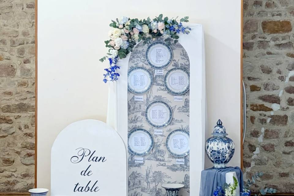 Plan de table romance Français