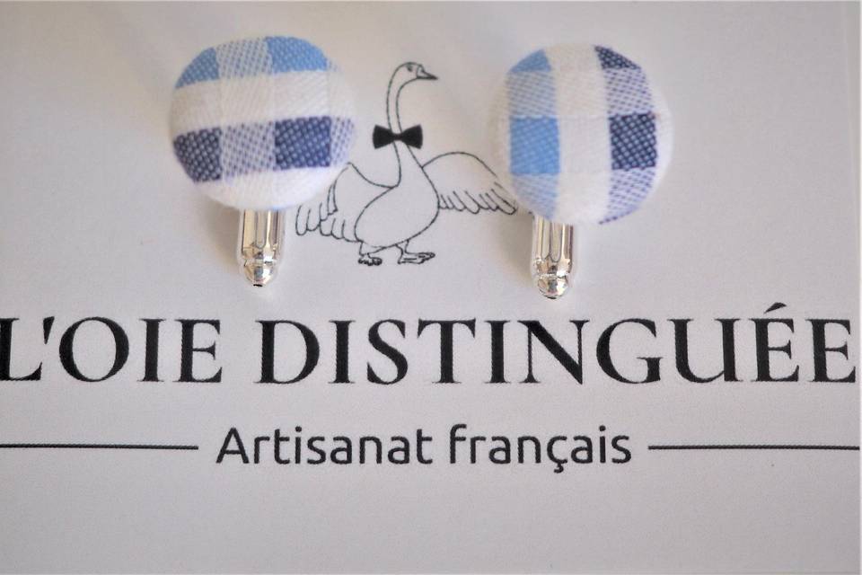 Boutons de manchette Tissu Bio