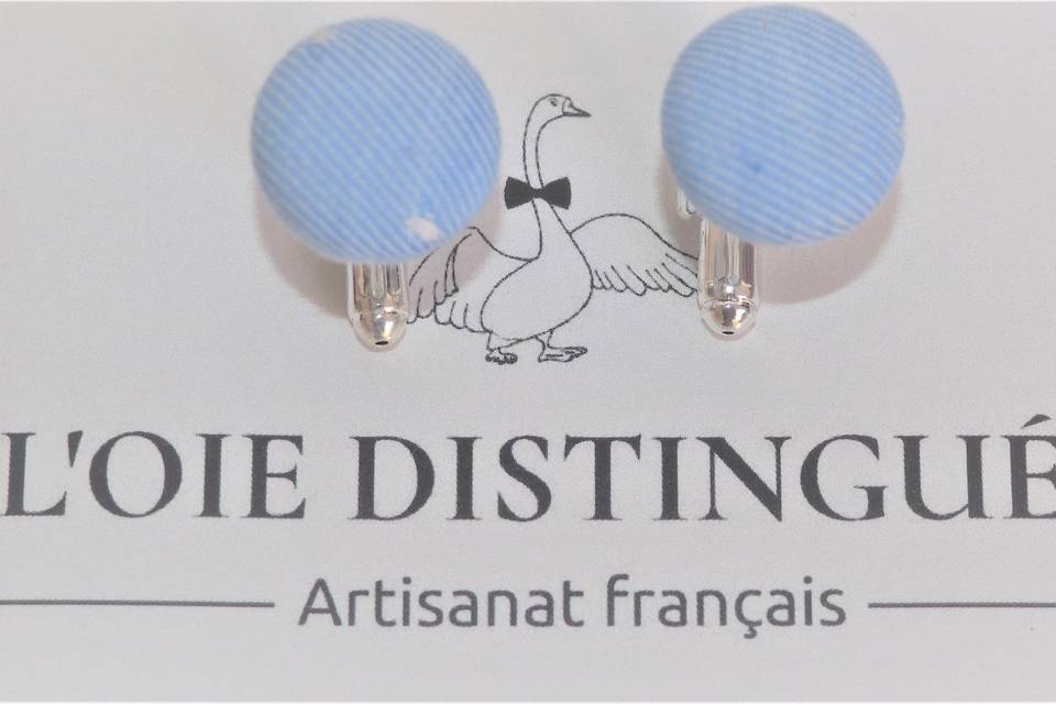 Boutons de manchette Tissu Bio