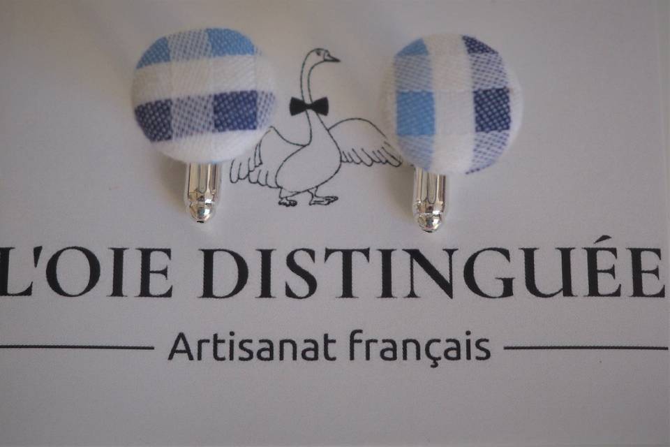 Boutons de manchette Tissu Bio