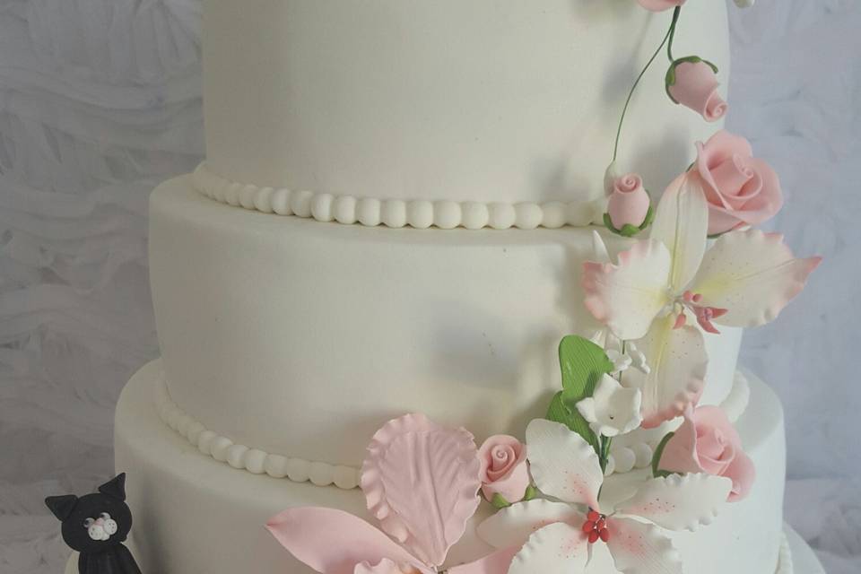 Gâteau cascade de fleurs