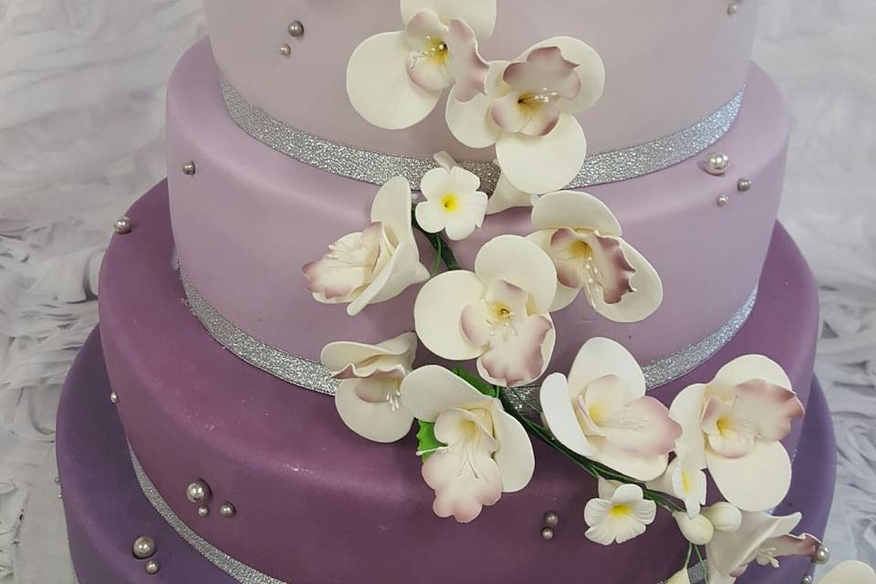 Gâteau orchidées
