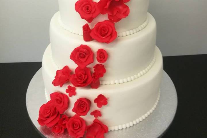 Wedding roses rouges