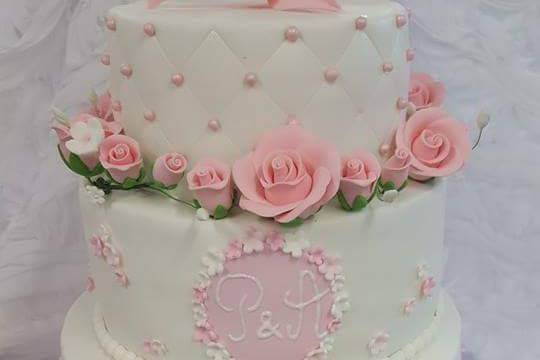 Gâteau girly roses