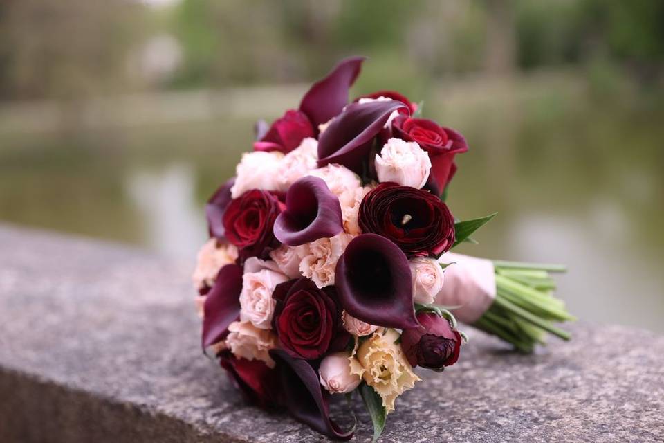 Bouquet prune et rose