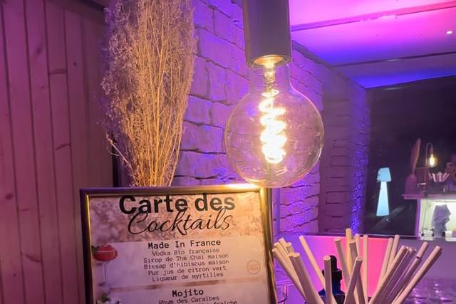 Carte des cocktails du jour