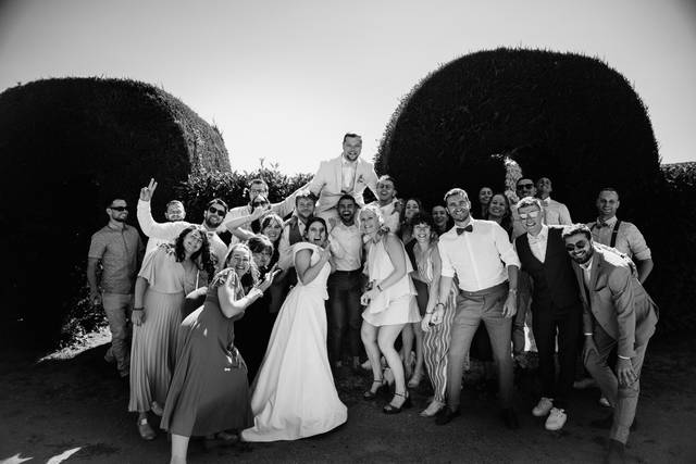 Photos de groupe mariés