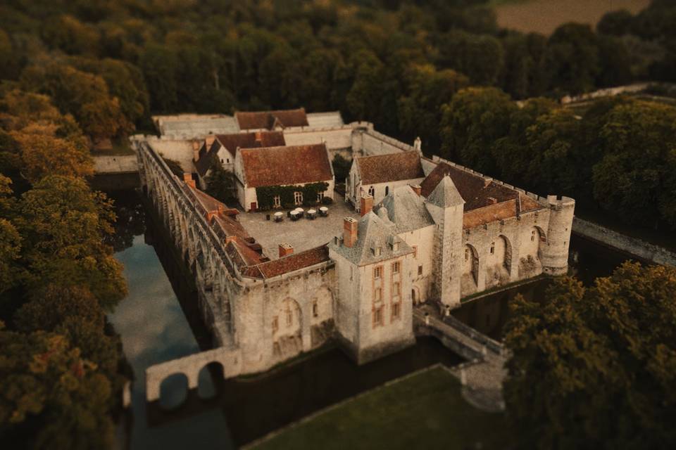 Vue en drone du château