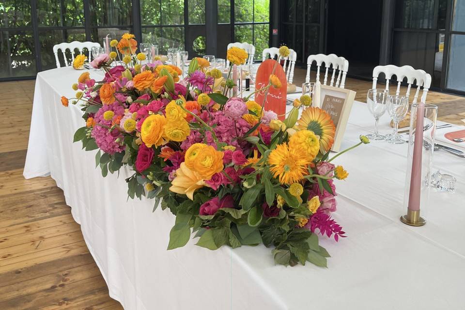 Centre de table des mariés