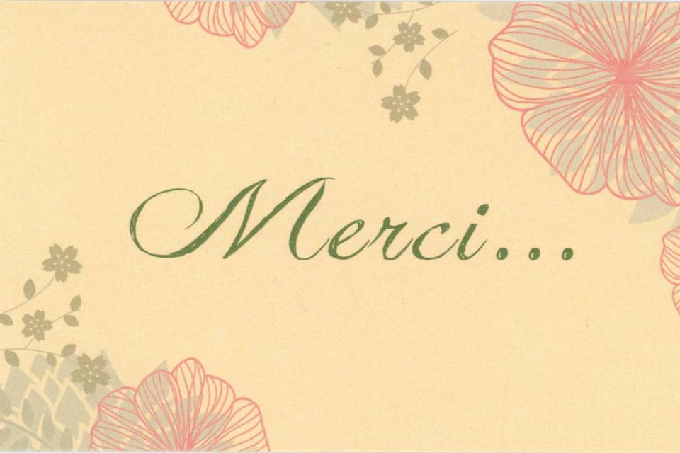 Carte de remerciements (recto)