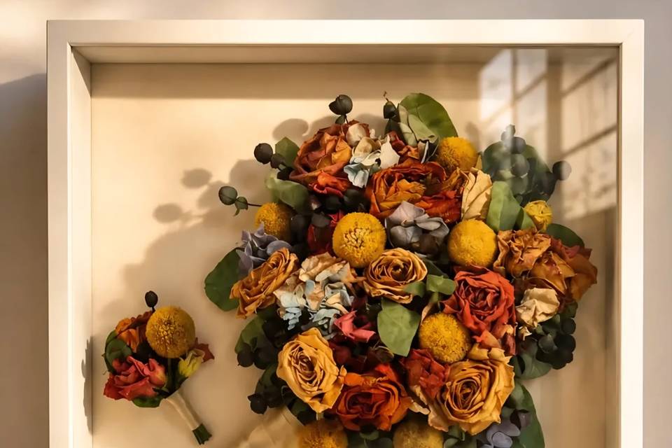 Cadre bouquet séchées