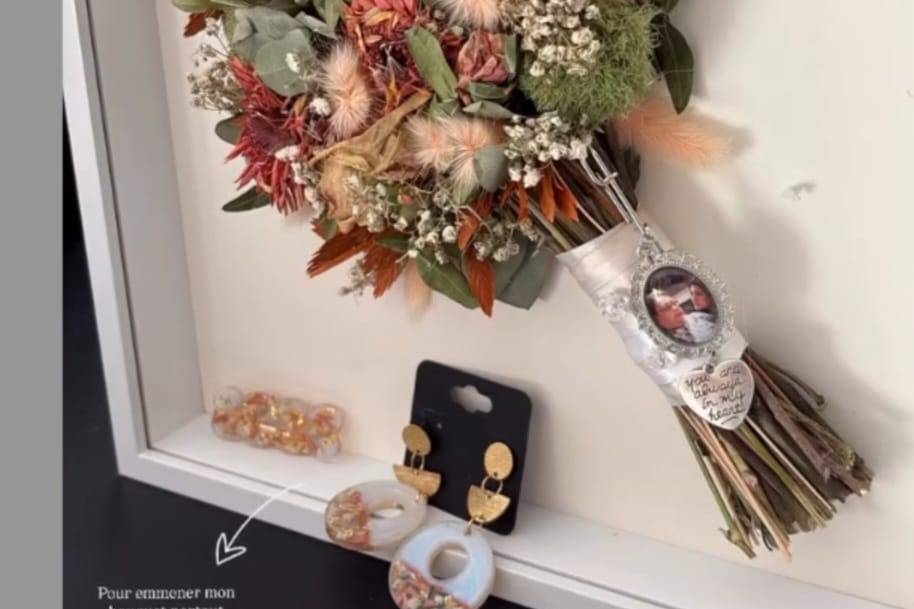 Cadre  bouquet séchées