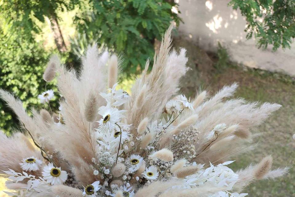 Bouquet mariée fleurs séchées