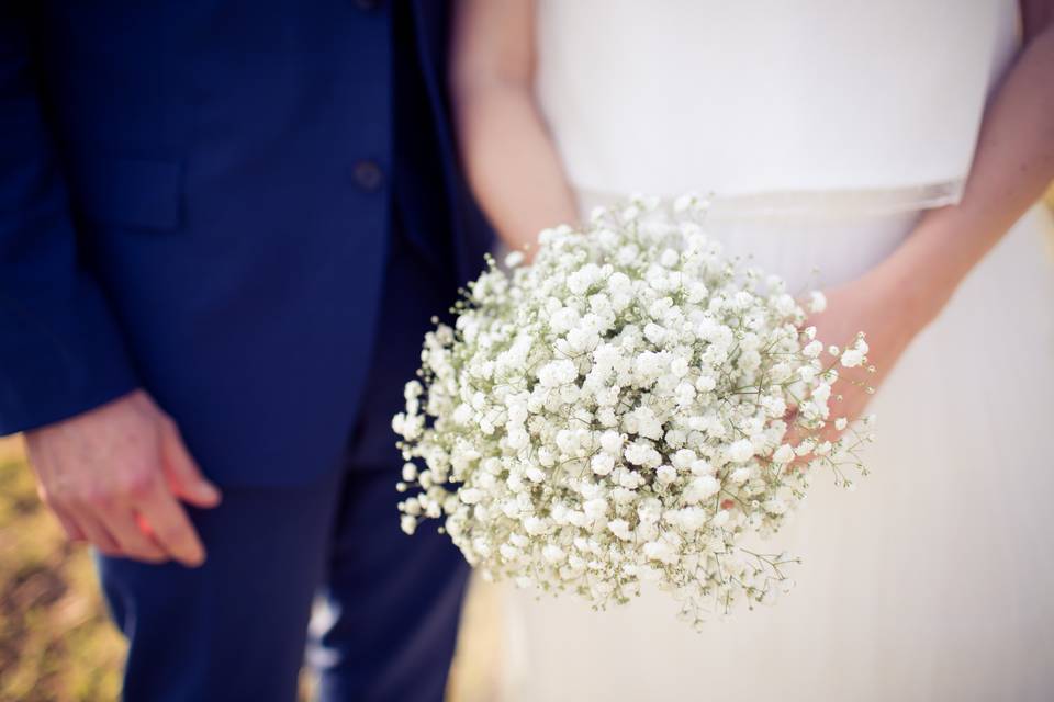 Bouquet mariée boule de gypso