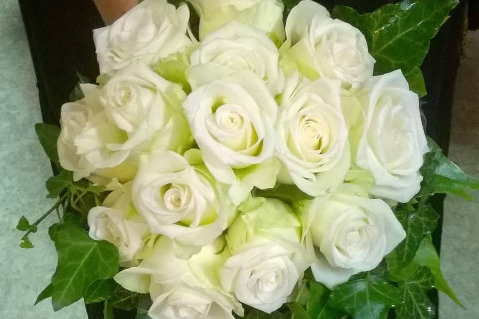 Bouquet rond blanc