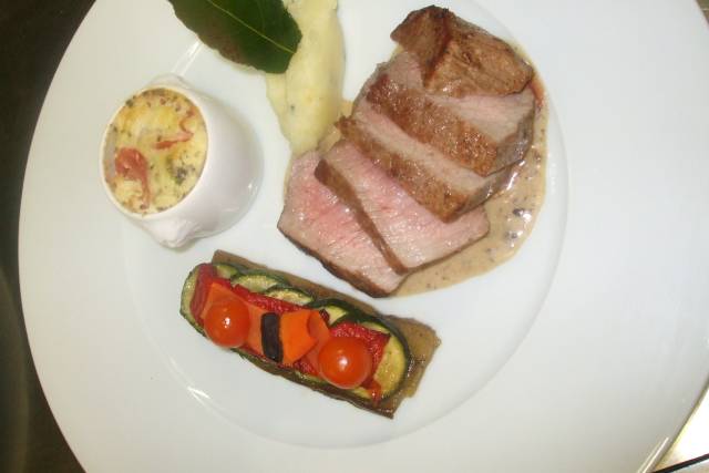Présentation plat viande