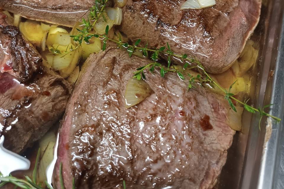 Cuisson du paleron dans la gra