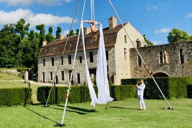 Tissu aérien et Saxophone