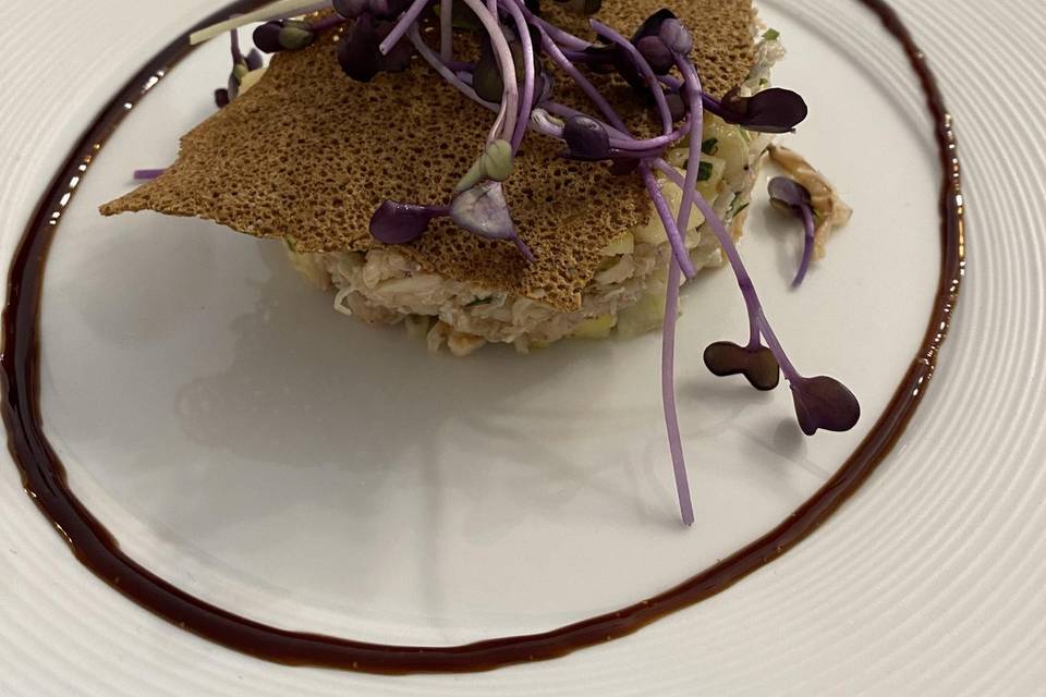 Emietté de tourteau estragon