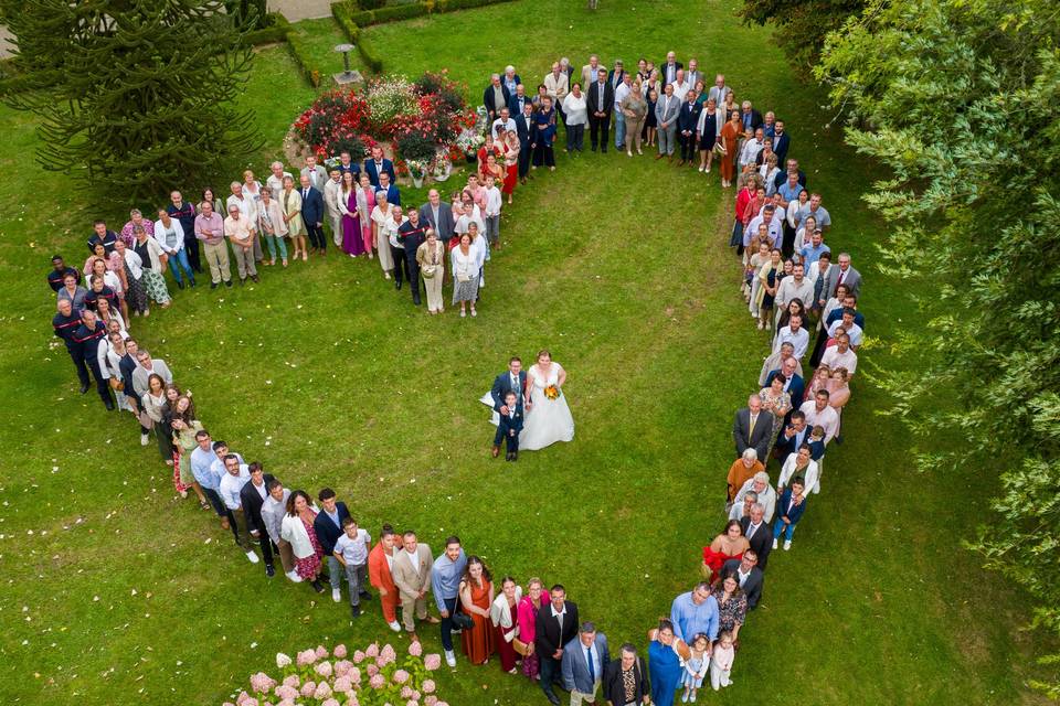 Photo de groupe drone