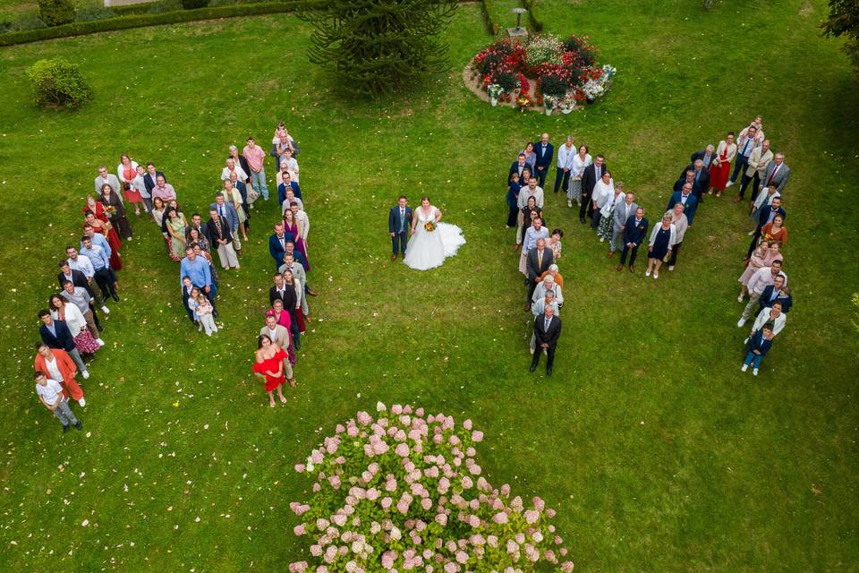 Photo de groupe drone