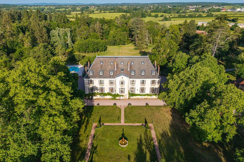 Photo drone du château