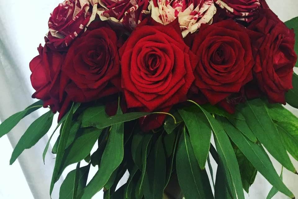 Bouquet de roses bi-colores