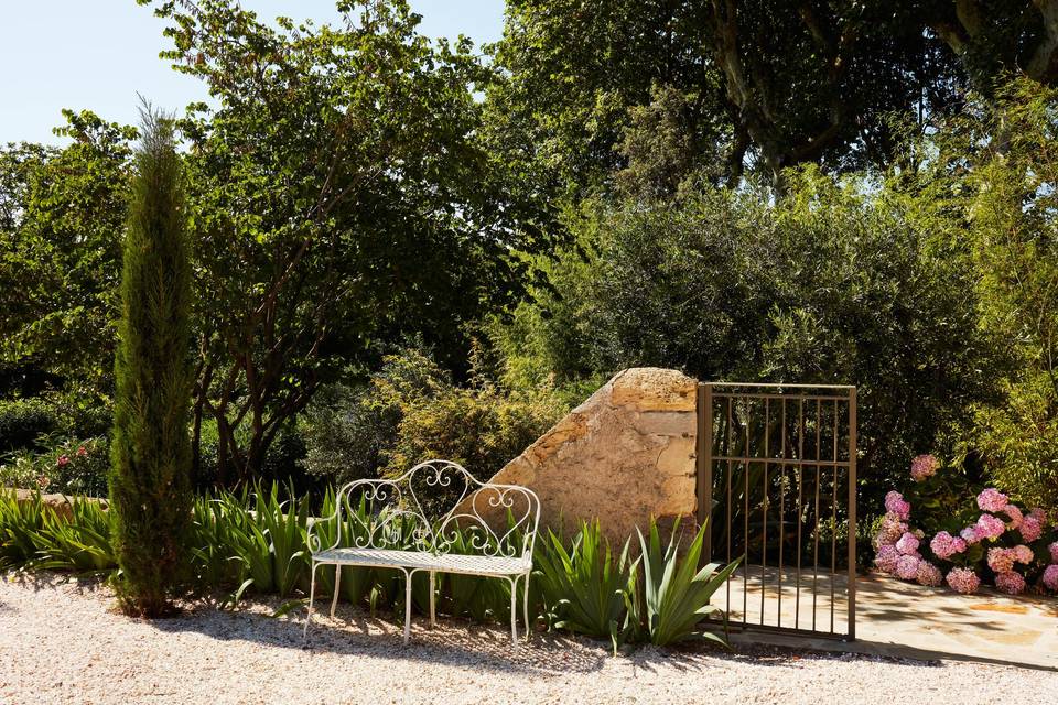 Jardin arboré pour moments uni