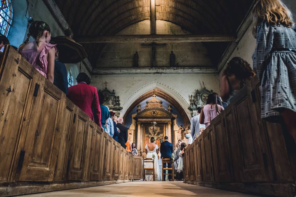 Photo de mariage à l'église