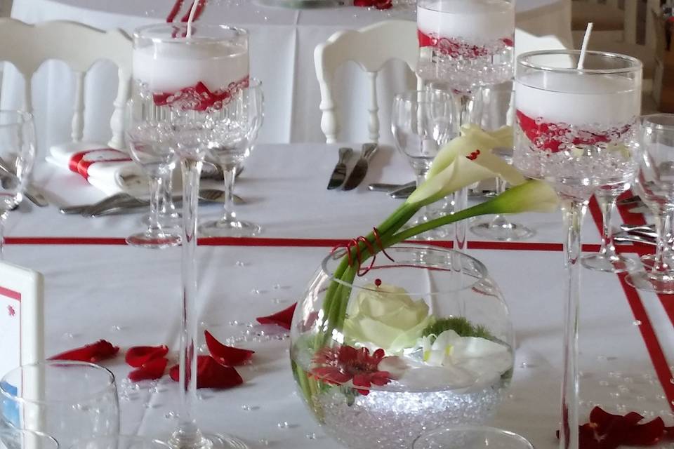 Tables d'honneur décorées