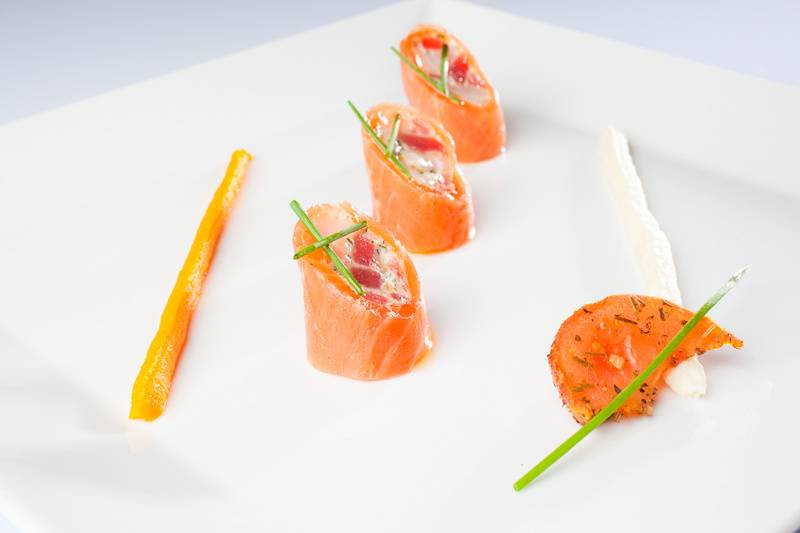 Cannelloni de st jacques, thon et daurade