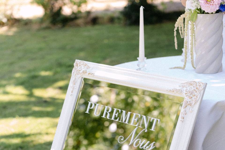 Location miroir mariage