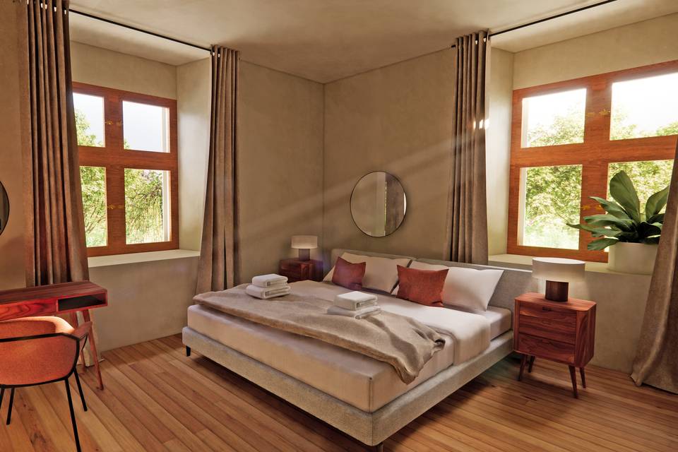 Chambre moderne et lumineuse