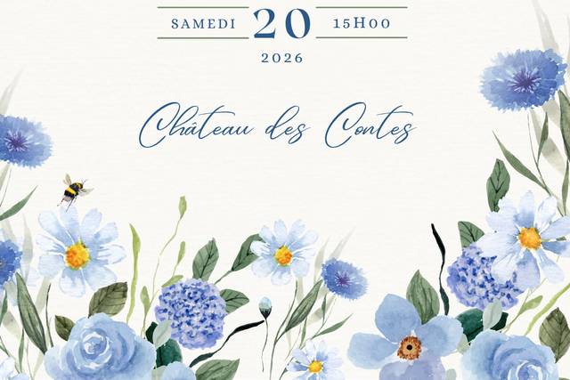 Save the date bleu