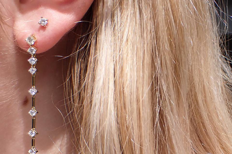 Boucles d'oreilles diamants