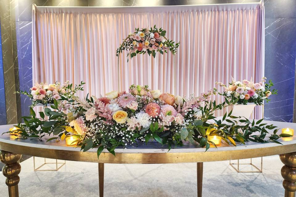 Table d’honneur romantique
