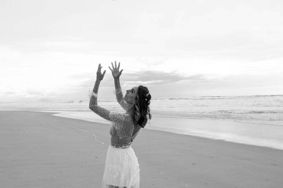 Séance photo mariée plage
