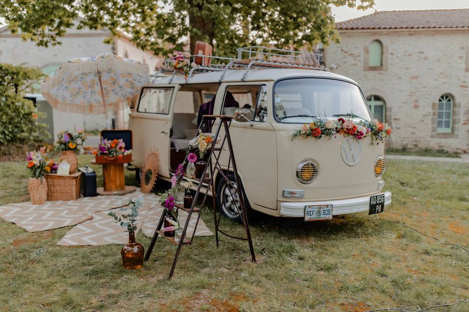 Décor photobooth avec combi