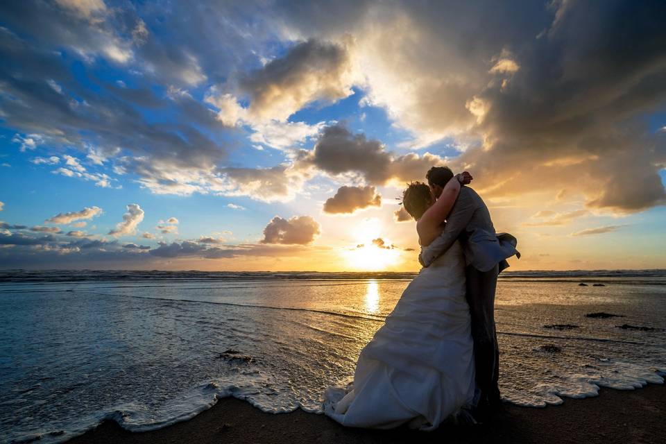 Seance couple sur la plage