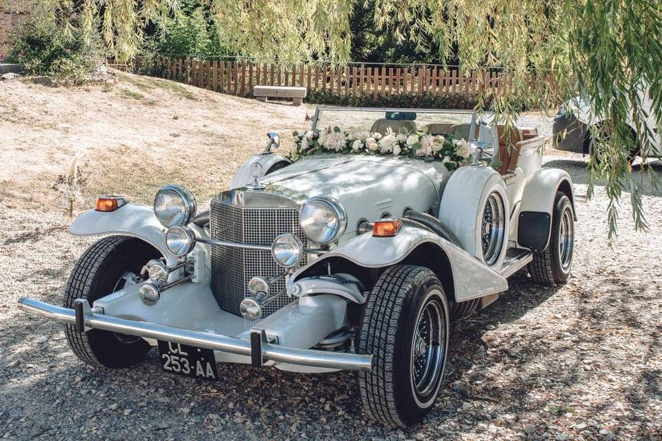 Guirlande de fleurs voiture