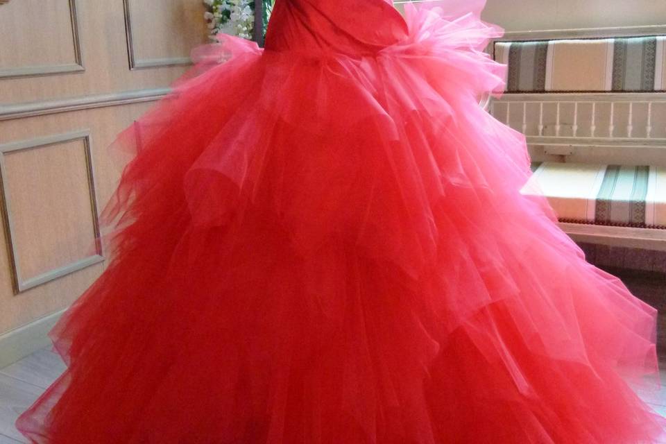 Robe soie et tulle