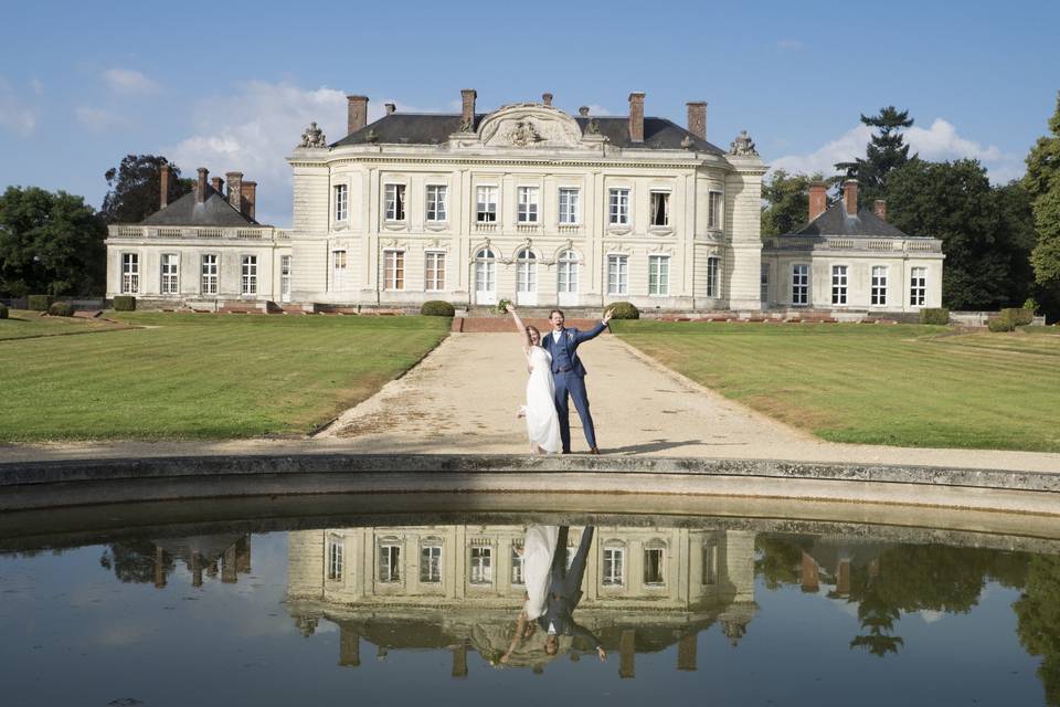 Les mariés au bassin rond