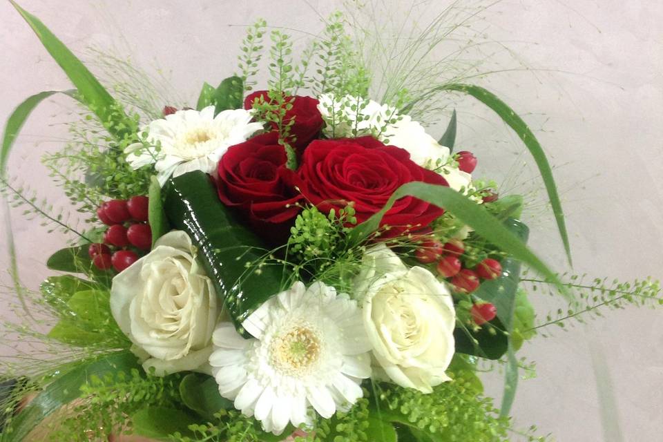 Bouquet rouge et blanc